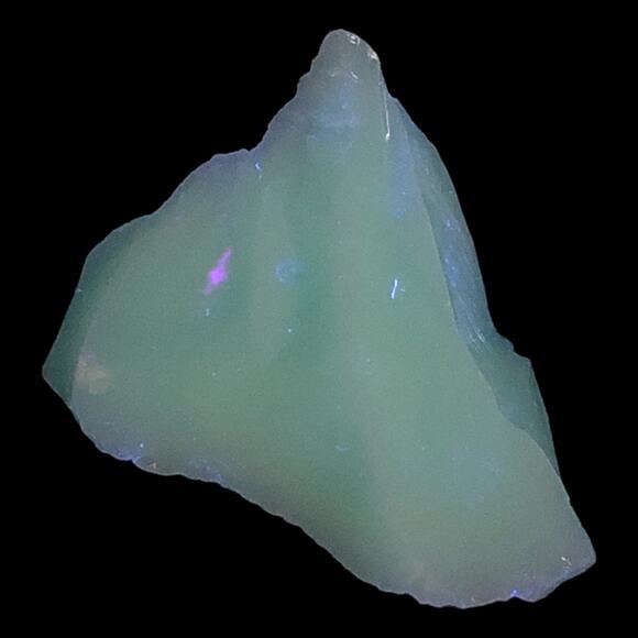 Satin Blue Art Glass Cullet Glowing Manganese #4GS34 - Picture 2 of 7